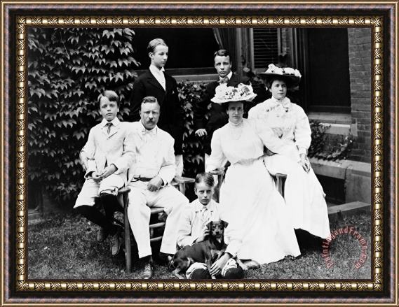Others Theodore Roosevelt Family Framed Painting