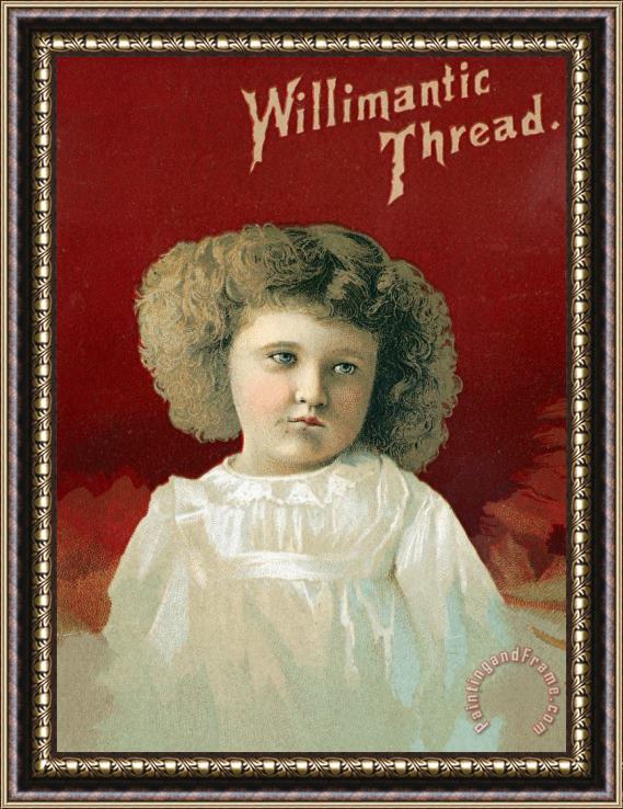 Others THREAD TRADE CARD, c1880 Framed Painting