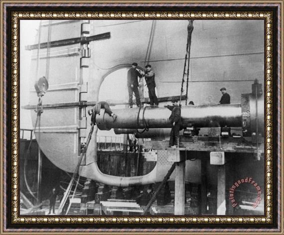 Others Titanic: Construction, 1912 Framed Print