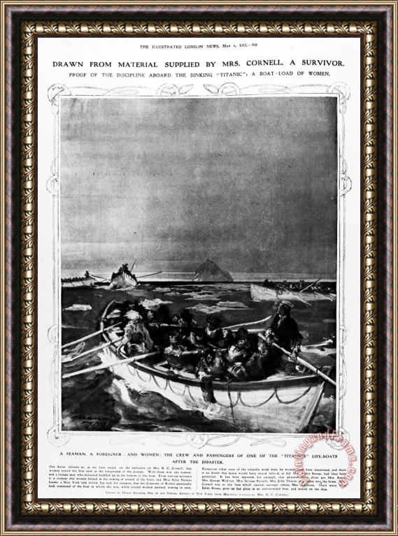 Others Titanic: Rescued, 1912 Framed Painting