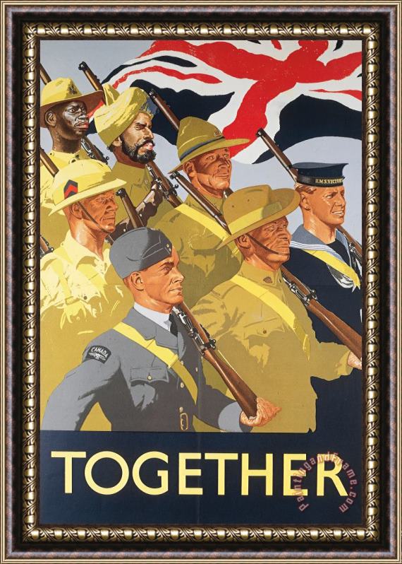 Others Together Propaganda Poster Framed Painting