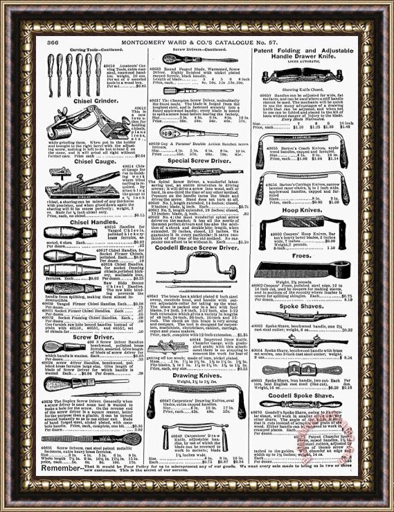 Others Tool Advertisement, 1895 Framed Print