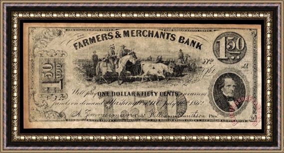 Others Union Banknote, 1862 Framed Painting