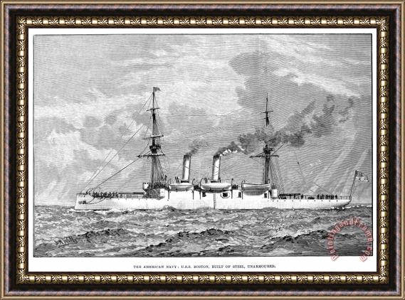 Others Uss Boston, 1890 Framed Painting