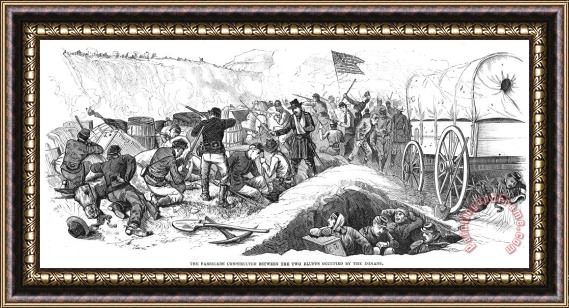 Others Utes: White River Attack Framed Painting