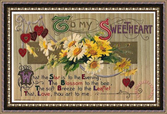 Others Valentines Day Card, 1910 Framed Print