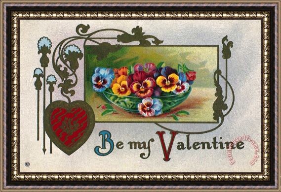Others Valentines Day Card Framed Painting
