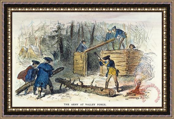 Others Valley Forge: Huts, 1777 Framed Painting