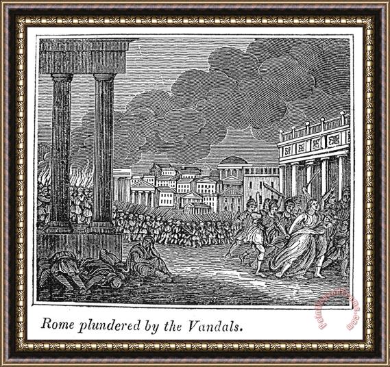 Others Vandal Invasion Of Rome Framed Painting