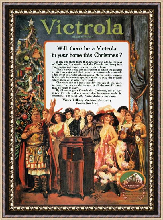 Others Victrola Advertisement Framed Painting