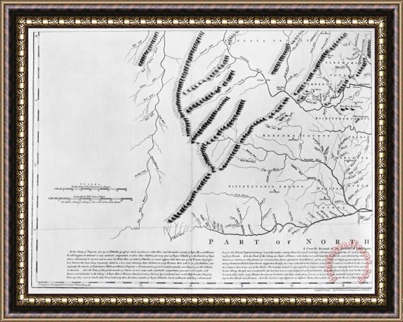 Others Virginia: Henry Map, 1770 Framed Painting