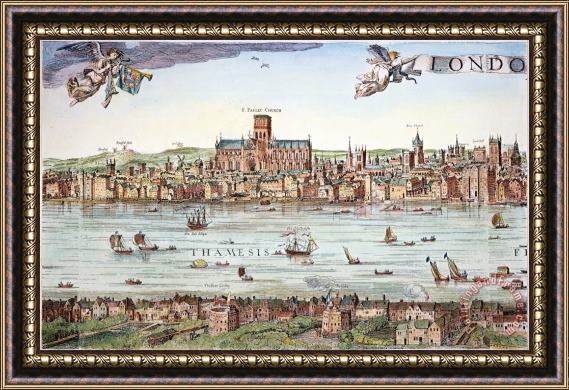 Others Visscher: London, 1616 Framed Painting