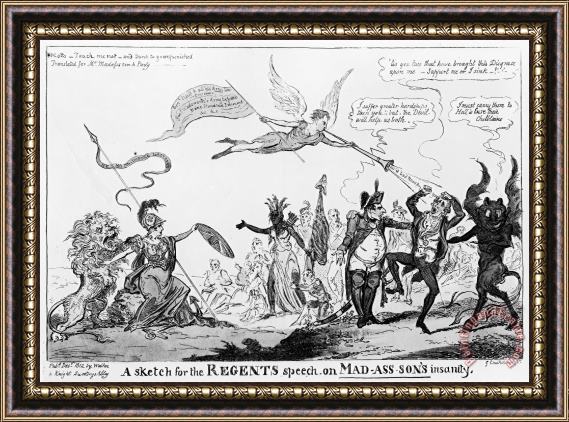 Others War Of 1812: Cartoon Framed Painting