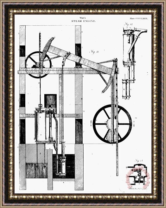 Others Watts Steam Engine, 1769 Framed Painting