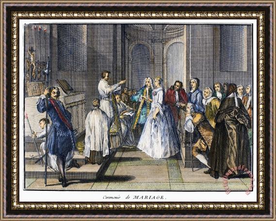 Others WEDDING, c1730 Framed Print