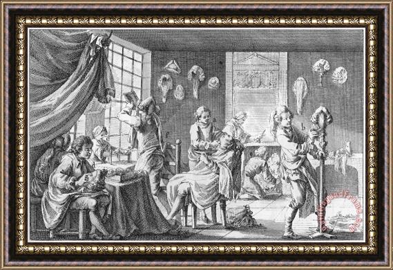 Others WIGMAKING, 18th CENTURY Framed Print