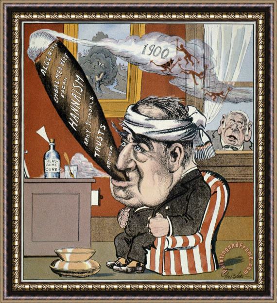 Others WILLIAM McKINLEY CARTOON Framed Painting