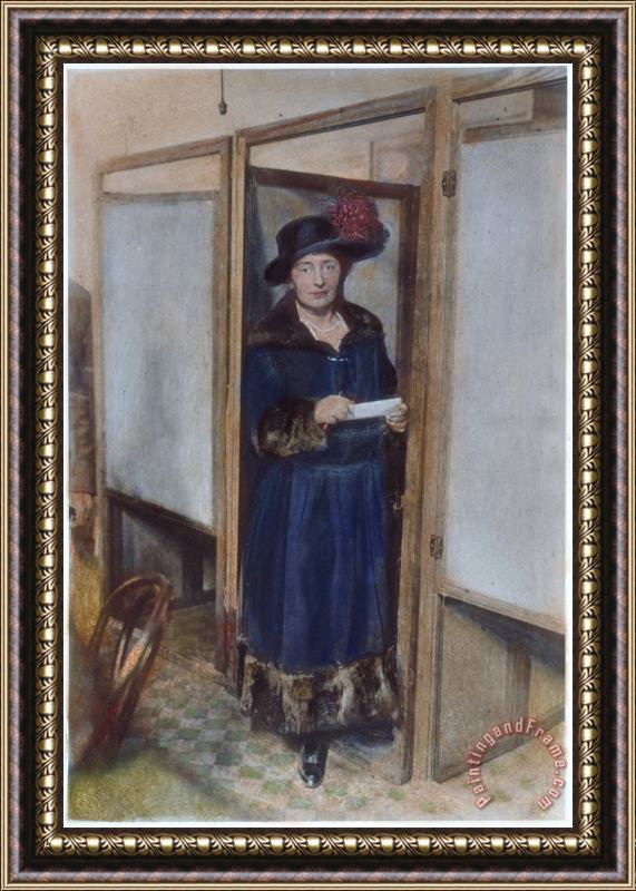 Others Woman: Voting, 1920 Framed Painting