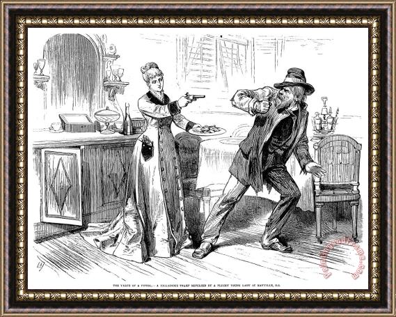 Others Woman With Pistol, 1879 Framed Print