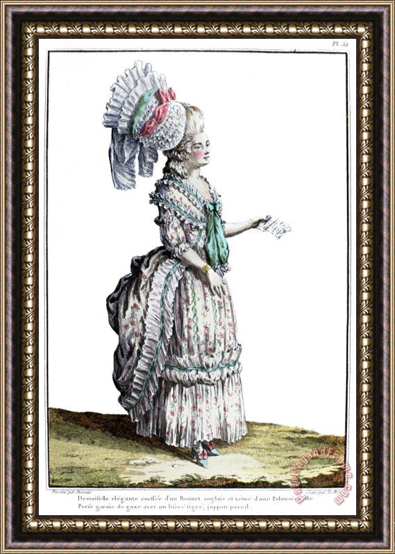 Others WOMENS FASHION, c1780 Framed Print