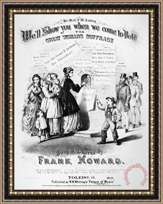 Others Womens Rights: Music, 1869 Framed Print