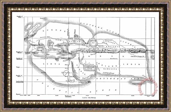 Others World Map: Eratosthenes Framed Print