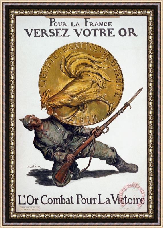 Others World War I: French Poster Framed Painting