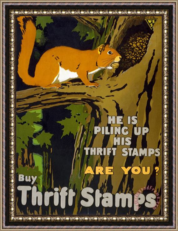 Others World War I: Thrift Stamps Framed Print