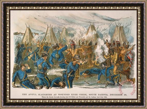 Others Wounded Knee, 1890 Framed Painting