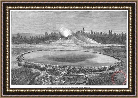 Others Yellowstone Park: Geyser Framed Painting