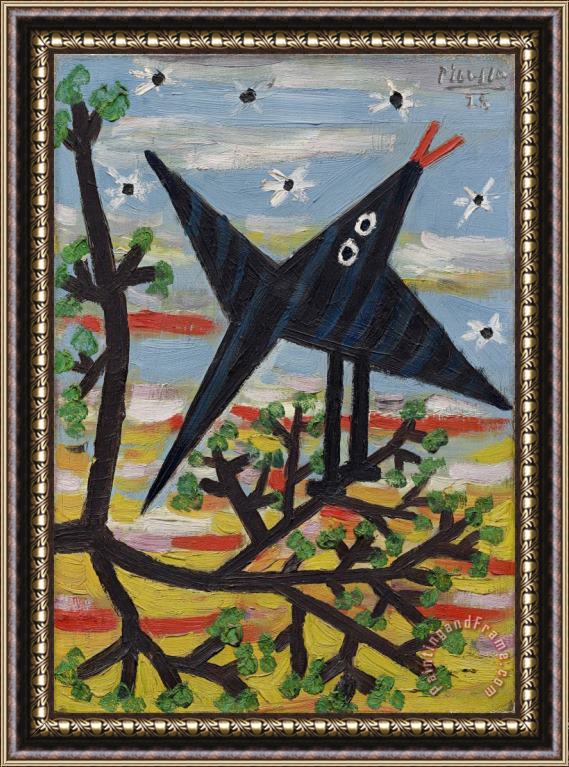 Pablo Picasso Bird on a Tree (l'oiseau) Framed Painting