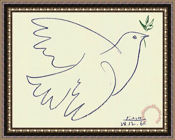 Pablo Picasso Blue Dove Framed Print