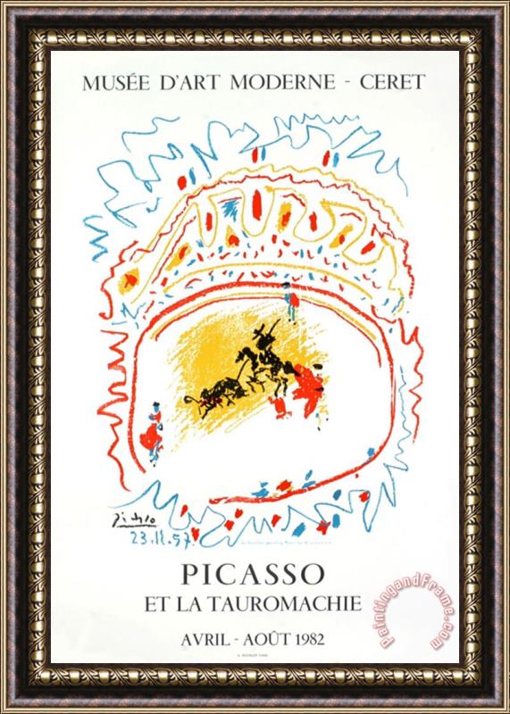 Pablo Picasso Bullfight 1982 Framed Painting