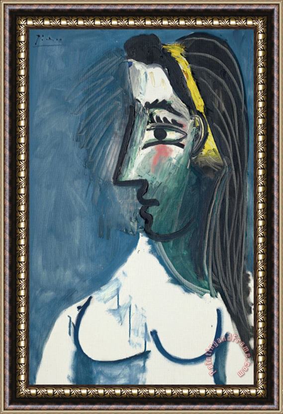 Pablo Picasso Buste De Femme Nue (tete De Profil) Framed Print