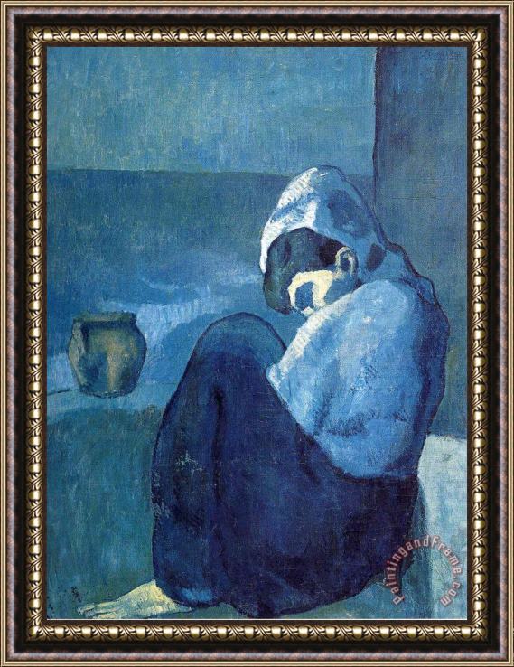 Pablo Picasso Crouching Woman 1902 Framed Print