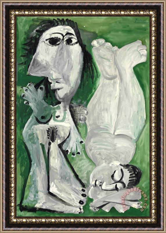 Pablo Picasso Deux Nus Couches Framed Print