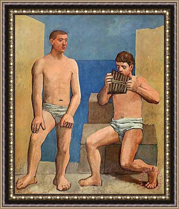 Pablo Picasso Die Panfloete C 1923 Framed Painting