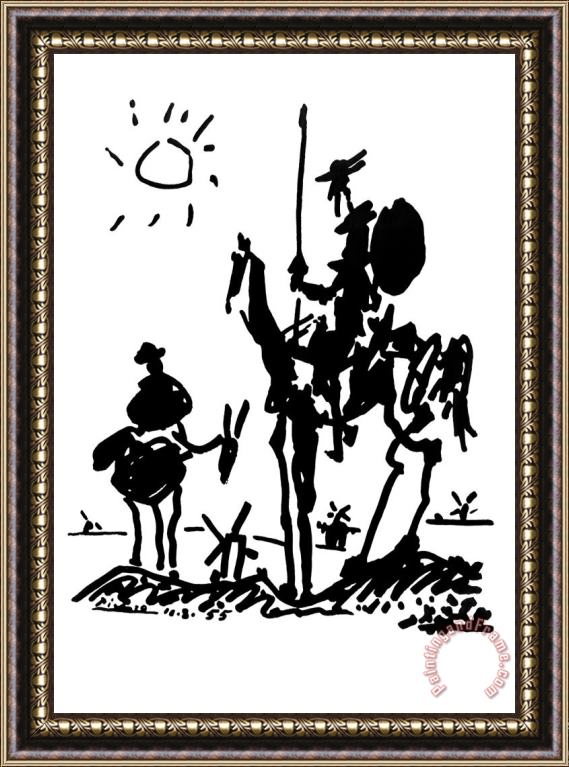 Pablo Picasso Don Quixote Art Print Poster Framed Print