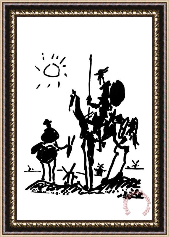 Pablo Picasso Don Quixote Framed Painting