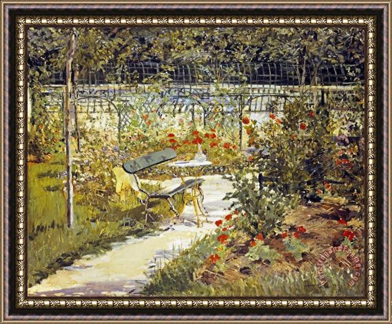 Pablo Picasso Edouard Manet Manet Garden 1881 Framed Painting