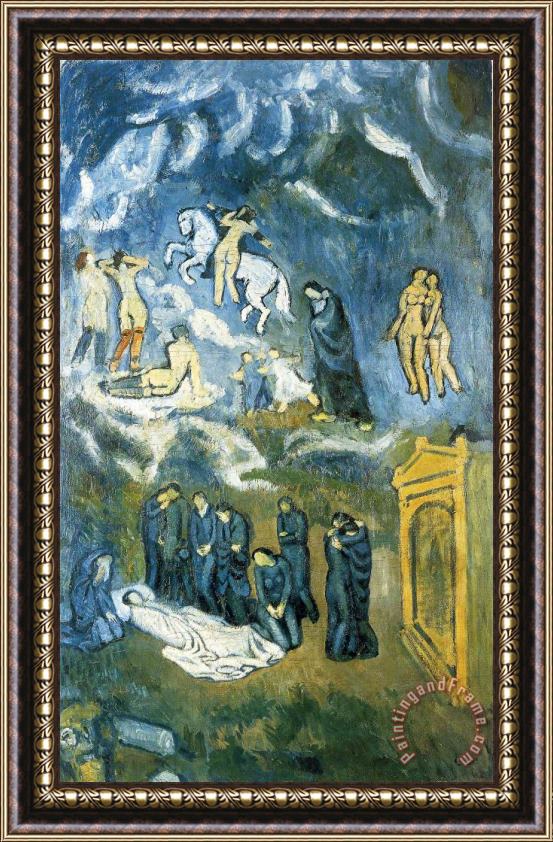Pablo Picasso Evocation The Burial of Casagemas 1901 Framed Painting