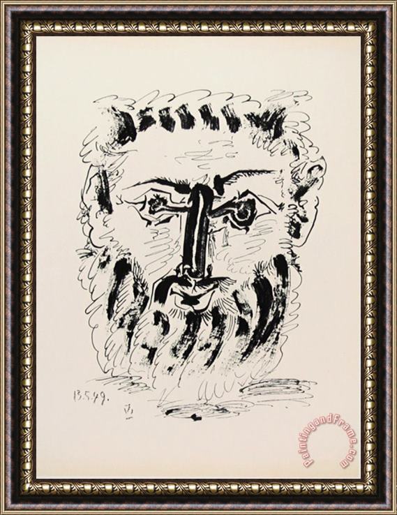 Pablo Picasso Faun Frontal View Framed Painting