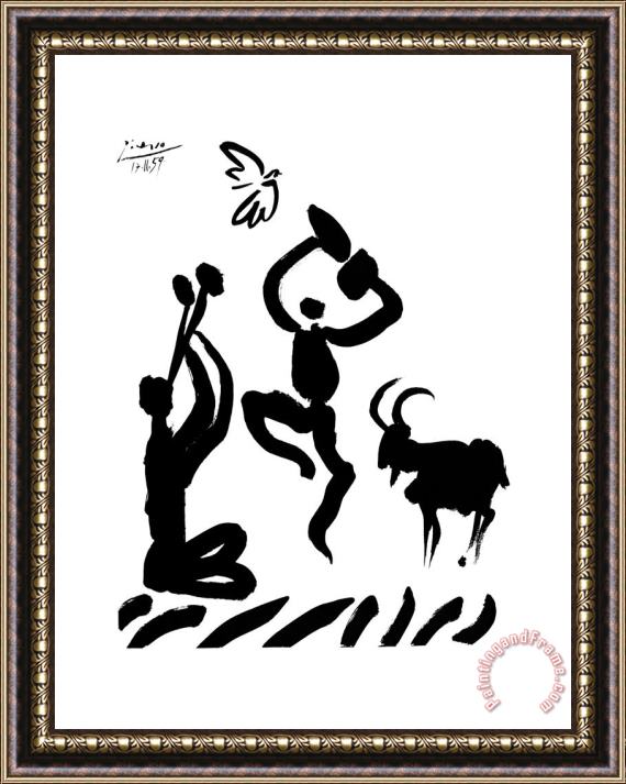 Pablo Picasso Flute Player Framed Print