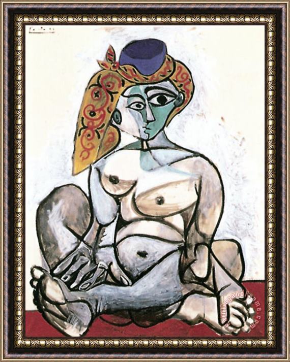 Pablo Picasso Frau Mit Turban 1955 Framed Print