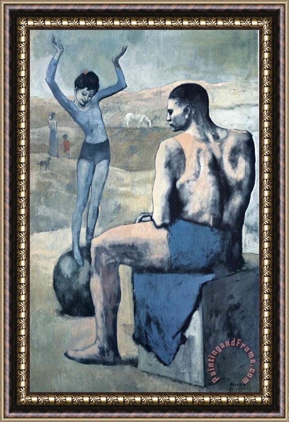 Pablo Picasso Girl on The Ball 1905 Framed Painting