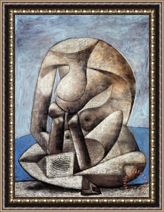 Pablo Picasso Grande Baigneuse Au Livre C 1937 Framed Painting
