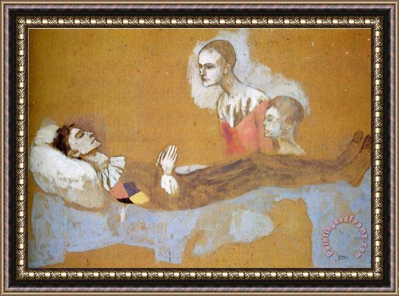 Pablo Picasso Harlequin S Death 1906 Framed Print