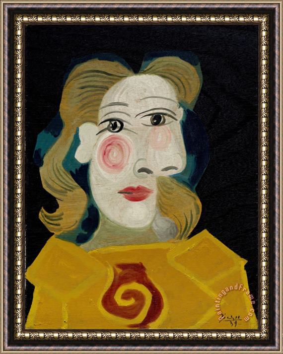 Pablo Picasso Head of a Woman (dora Maar) (tete De Femme (dora Maar)) Framed Painting