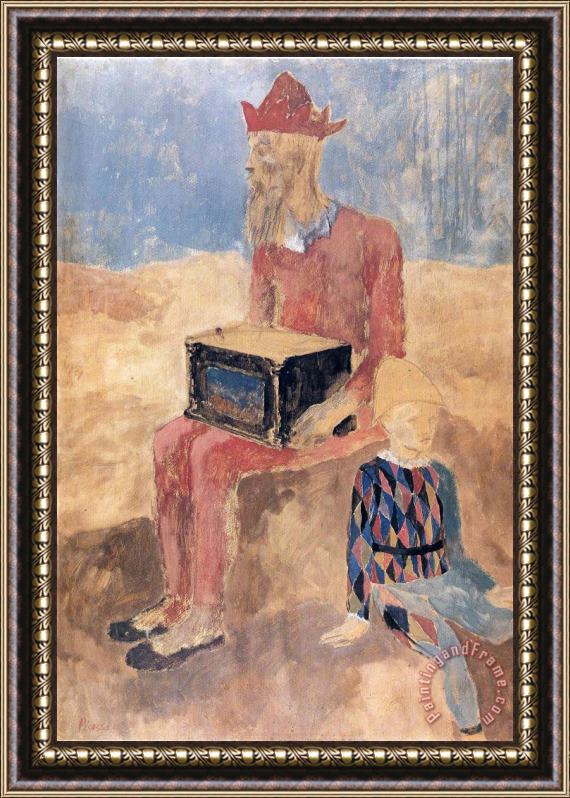 Pablo Picasso Hurdy Gurdy 1905 Framed Painting
