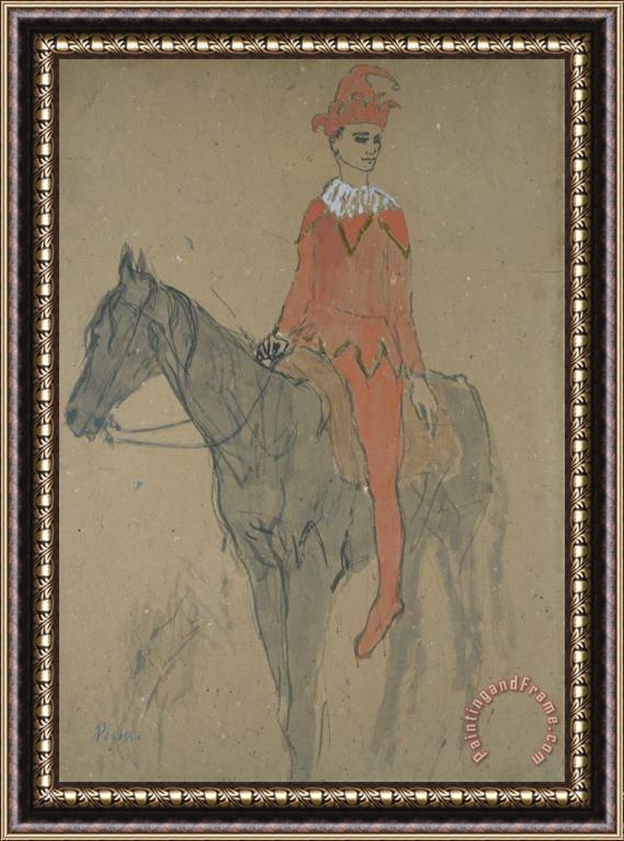 Pablo Picasso Jester on Horseback Framed Painting